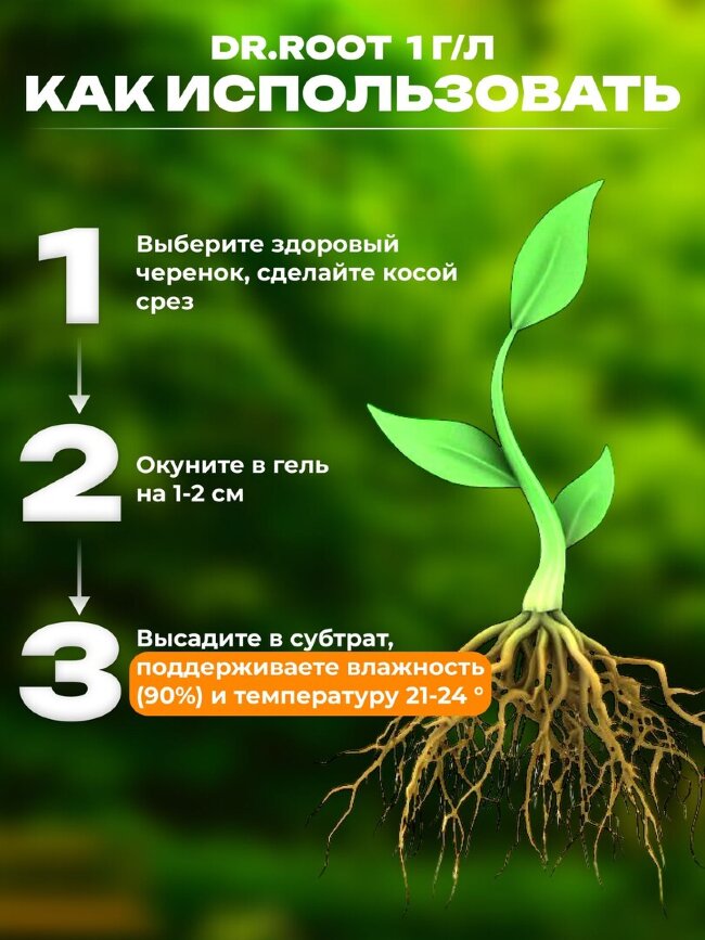 Гель укоренитель для клонирования DR.ROOT 50мл. Orange Tree