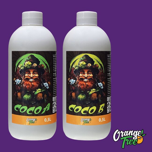 Комплект удобрений COCO A+B Orange Tree для кокосового субстрата